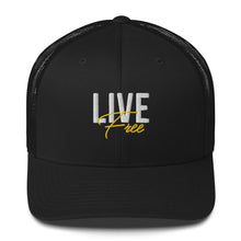 Load image into Gallery viewer, Live Free Snapback Trucker Cap