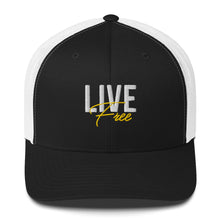 Load image into Gallery viewer, Live Free Snapback Trucker Cap